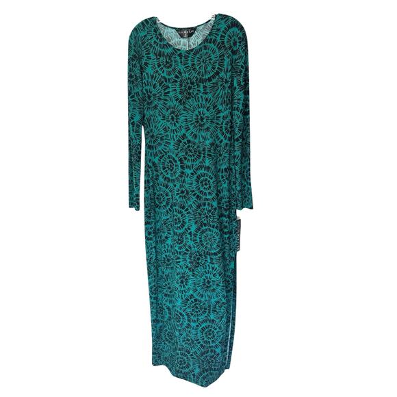 NWT Norma Kamali Kamali Kulture lLong Sleeve Crew Neck Maxi Gown Size Large - Picture 2 of 13